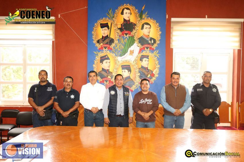 Alcalde de Coeneo establece mesa de seguridad en el municipio