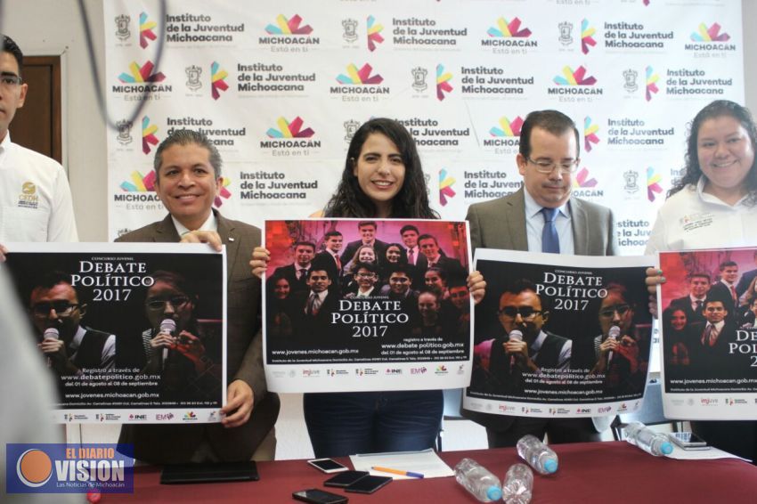 Presentan la Convocatoria Oficial del Concurso de Debate Político en Michoacán