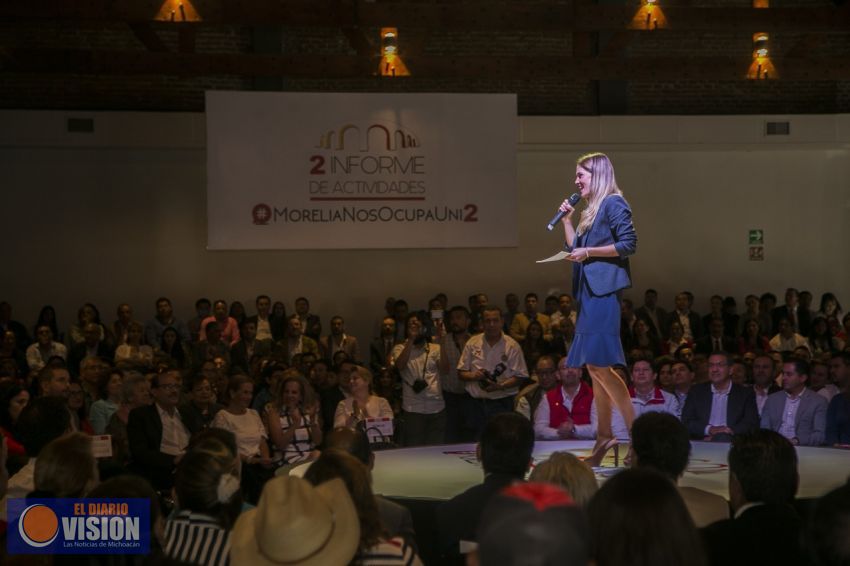 Daniela y Marco Polo, entregan cuentas a los morelianos en su segundo informe de actividades