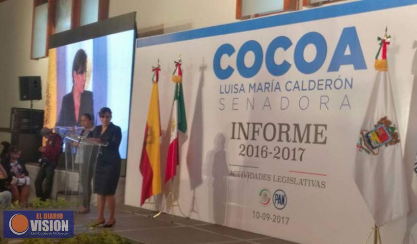 Cocoa Calderón rinde resultados reales para los michoacanos.