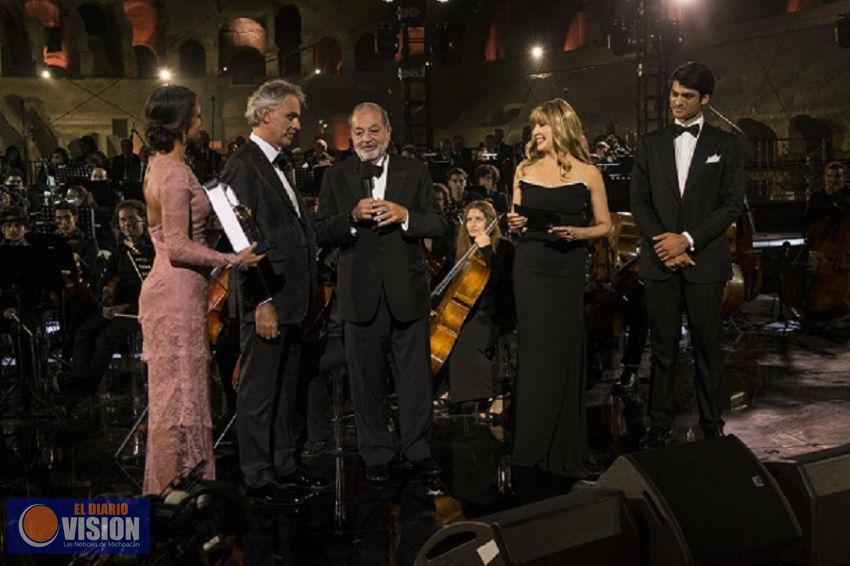 Recibe Carlos Slim Helú el Premio Humanitario otorgado por la Fundación Andrea Bocelli