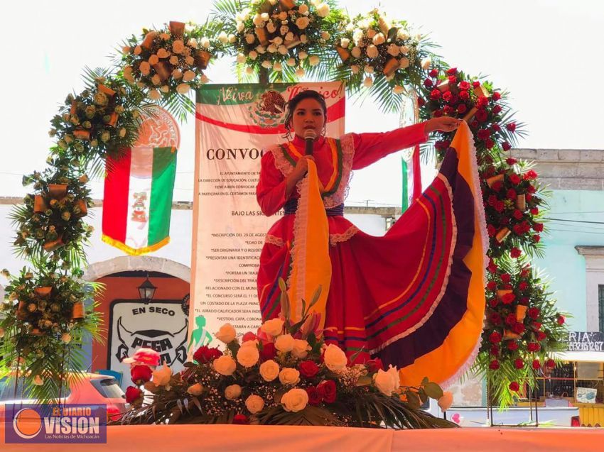 Eligen a la reina de las Fiestas Patrias en Tarímbaro