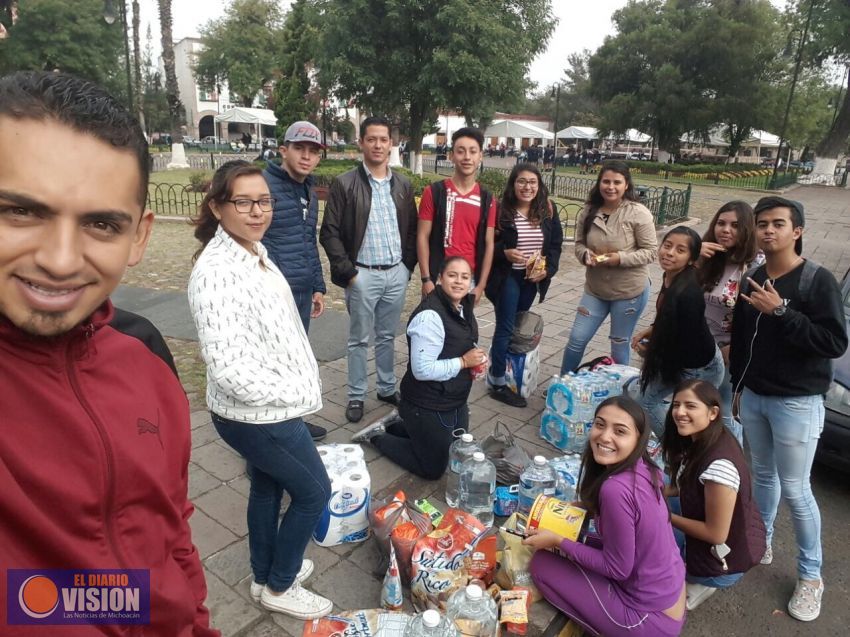Maestros y alumnos morelianos conjuntan esfuerzos para damnificados