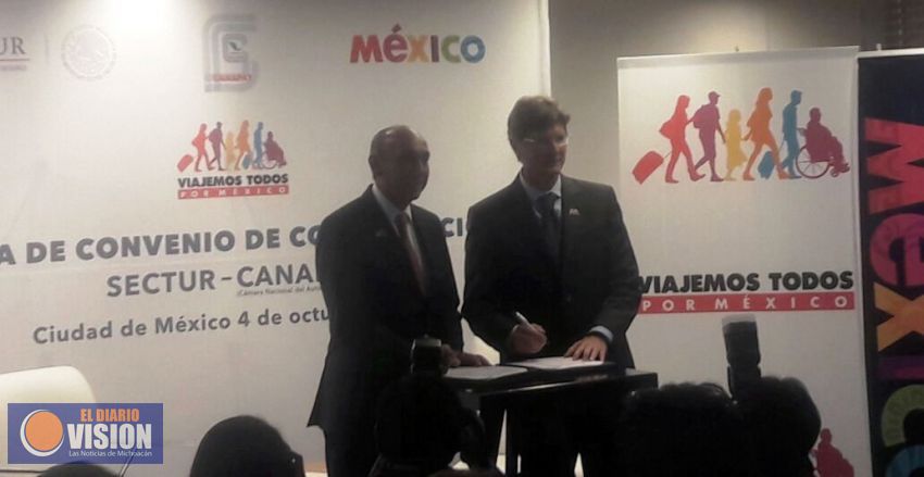 Michoacán presente en la firma del convenio de colaboración entre la Sectur Federal y la CANAPAT