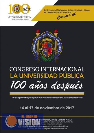 En noviembre Congreso Internacional a universidad pública cien años después, con sede en la UMSNH