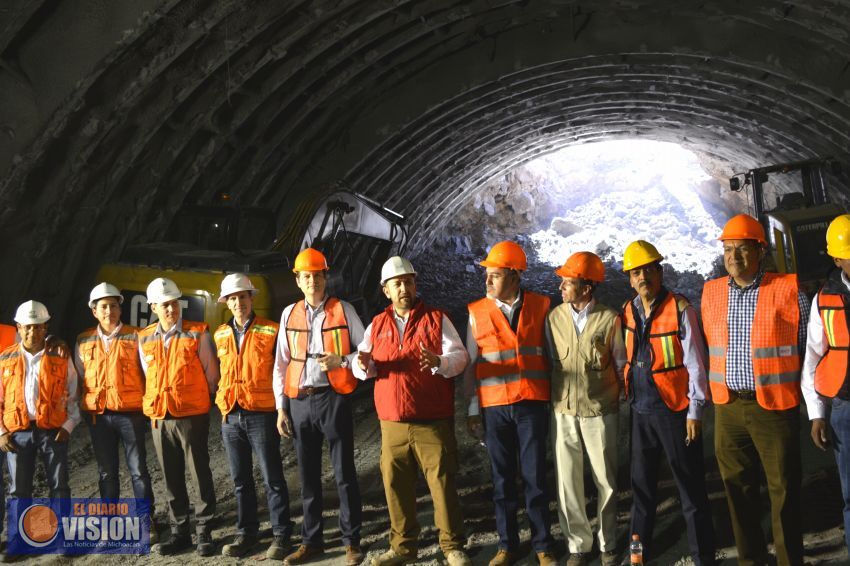 Muestran avances del túnel Ramal Camelinas 