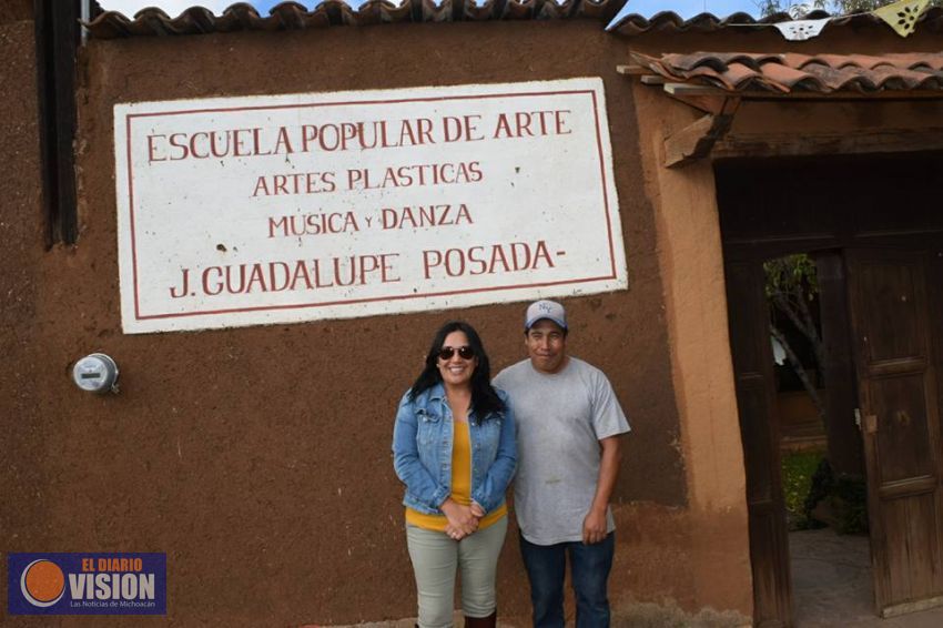 Visita Claudia Lázaro Medina, 7ma Feria de la Catrina en Capula 