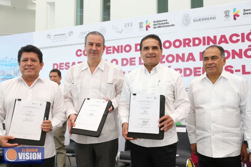 Firman Michoacán y Guerrero convenio para consolidar la ZEE de Lázaro Cárdenas - La Unión