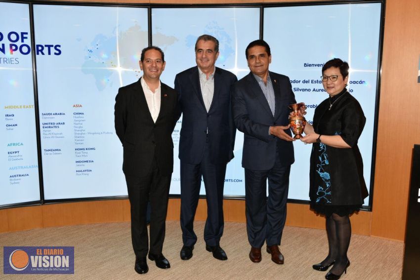 Afianza Silvano Aureoles relación comercial con Hutchinson Port Holdings en China