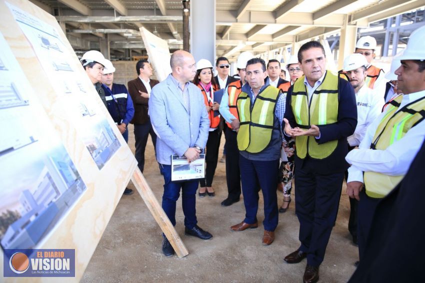 Supervisan Silvano Aureoles y Seguro Popular edificación de Hospitales Civil e Infantil de Morelia
