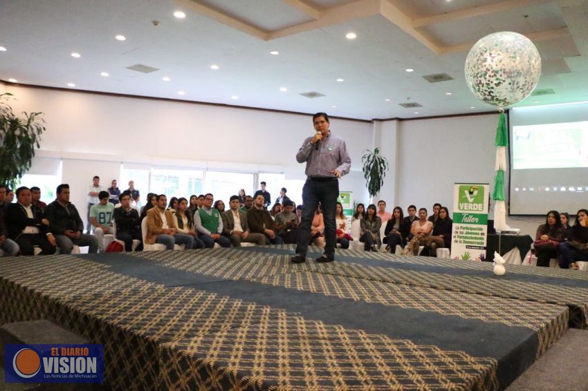 Impulsa Partido Verde la participación política de los jóvenes michoacanos