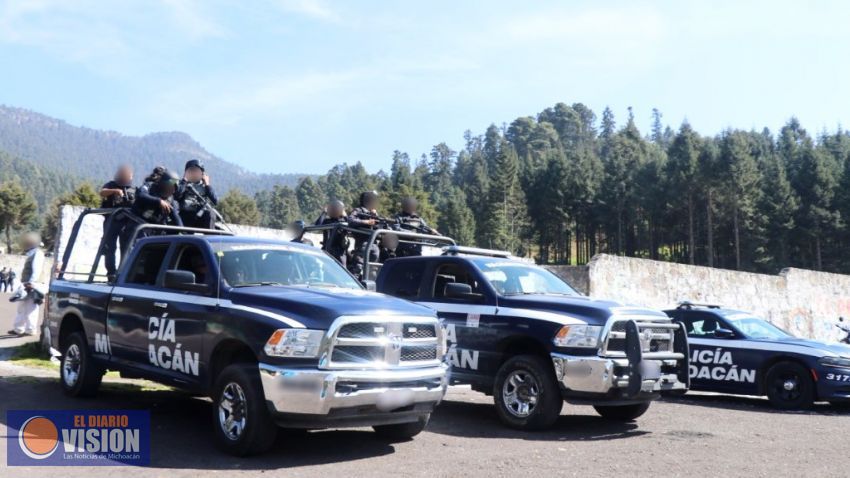Refuerza SSP seguridad en Santuario de la Mariposa Monarca