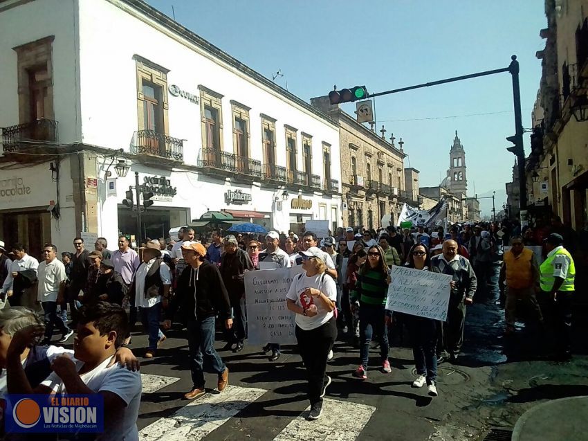 Sindicatos, Marchan en Morelia