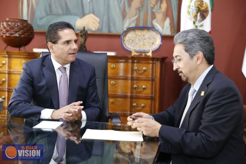 Refrenda Silvano Aureoles respaldo para gestión de recursos extraordinarios a la UMSNH 