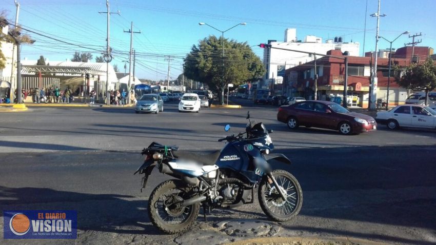 Vigila Policía Michoacán manifestación de sindicatos