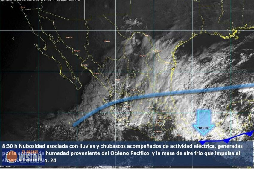 Ambiente frío, lluvias y posible caída de granizo o agua nieve este día en Michoacán: Segob