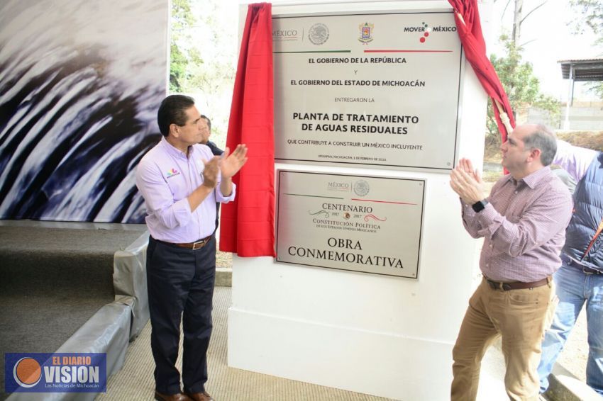 Entrega Gobernador planta en Uruapan para sanear 80% de aguas residuales