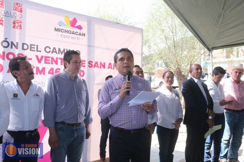 Entrega Gobernador rehabilitación del camino Ciudad Hidalgo - Mata de Pinos - Venta de San Andrés