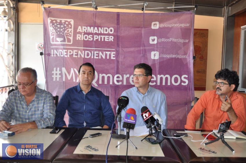 Independientes, alianza con la ciudadanía: Ríos Piter