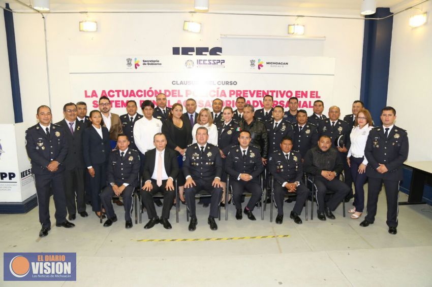 Clausura IEESSPP curso sobre Sistema Penal Acusatorio para instructores