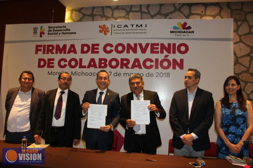 Firma Sedesoh e Icatmi convenio de colaboración 