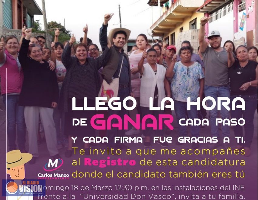 Carlos Manzo se registrará en el INE como aspirante a la diputación federal Distrito 09