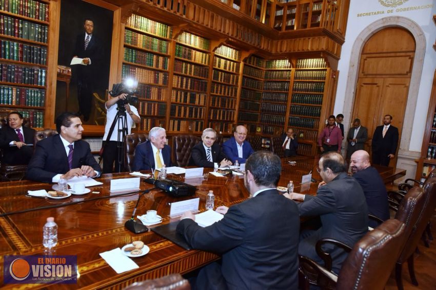 Revisa Gobernador con SEGOB protocolos de seguridad para proceso electoral