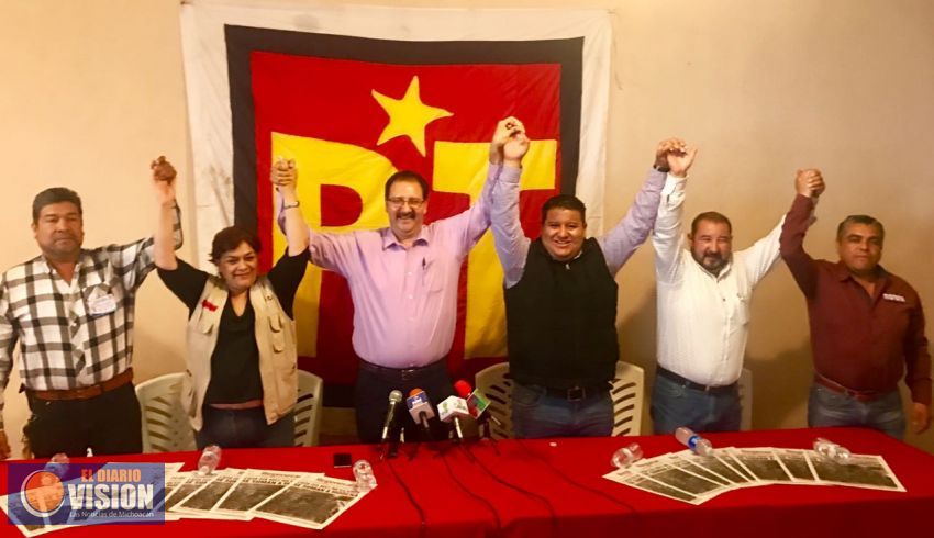 PT formaliza coalición con MORENA en Zacapu 