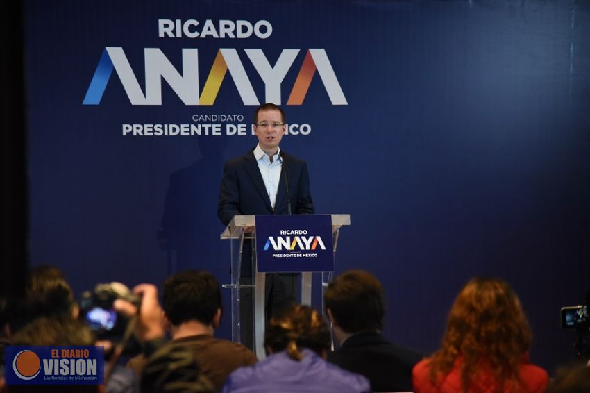 Presenta Ricardo Anaya primeras cuatro propuestas para combatir la corrupción