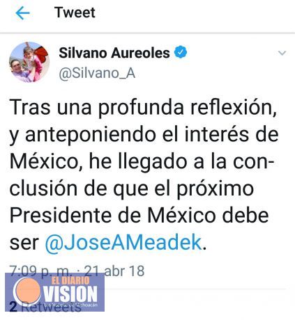 Silvano Aureoles apoya a José Antonio Meade
