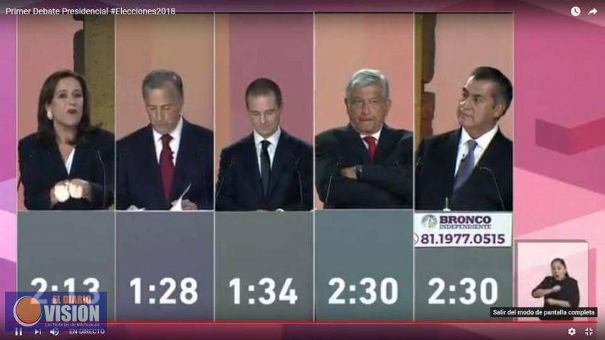 Primer debate presidencial, acusaciones y propuestas