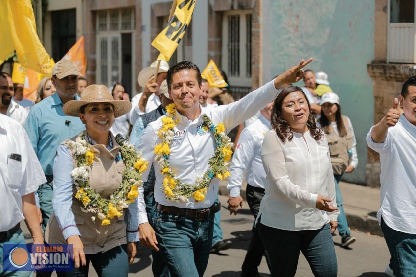 Por México al Frente avanza con el apoyo de la mayoría de las y los michoacanos: Toño García