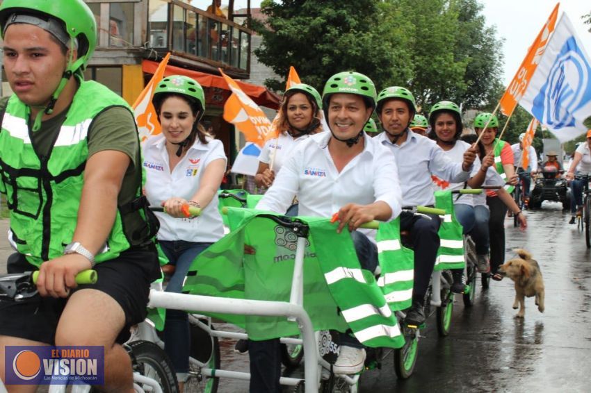 Lleva Jonathan Sanata “Rodada por la Seguridad” a Villas del Pedregal