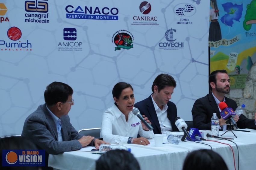 Compromete Cocoa Calderón apoyo a CANACO Servytur y Organismos Empresariales