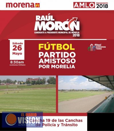 Raúl Morón convoca a partido de fútbol amistoso