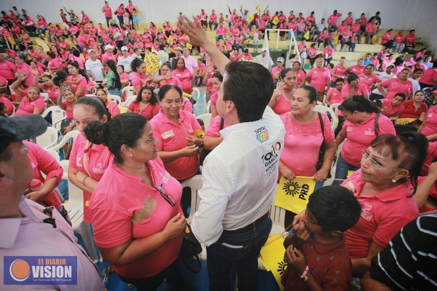 Las mujeres de Michoacán cuentan conmigo, subraya Toño García