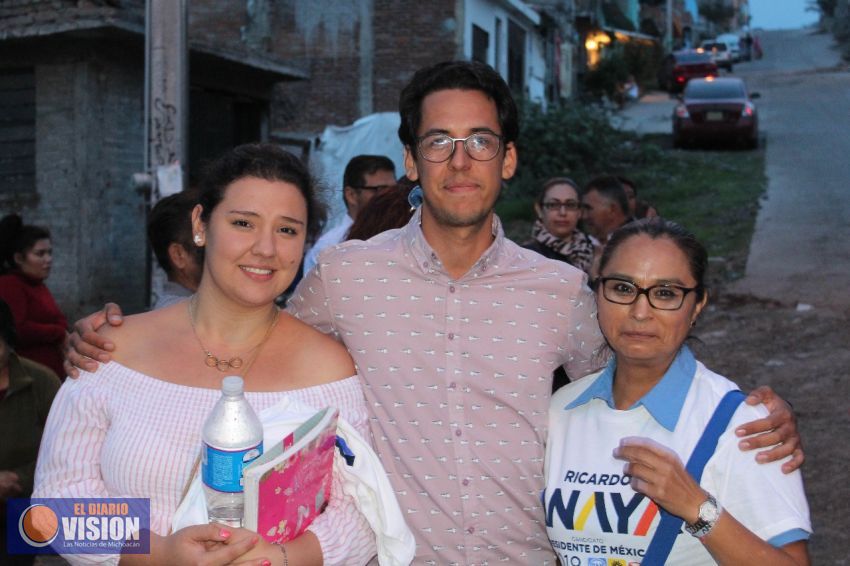 Con un intenso acercamiento con los ciudadanos avanza Palafox en el Distrito 11 de Morelia 