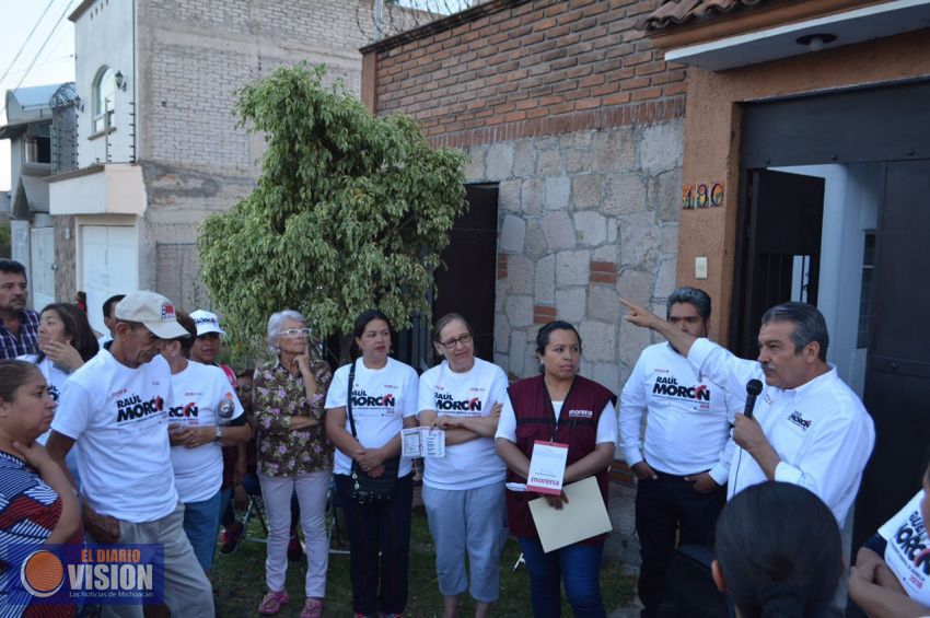 Vecinos de Jardines de Guadalupe decididos a votar por el cambio con Morena: Raúl Morón
