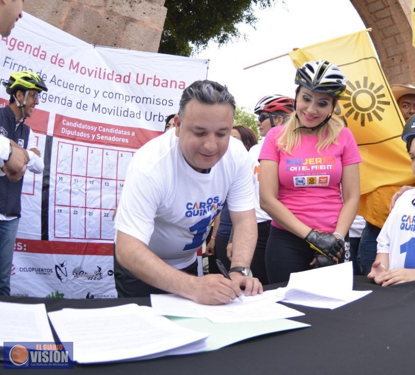 Morelia será referente de mobilidad urbana sustentable : Carlos Quintana