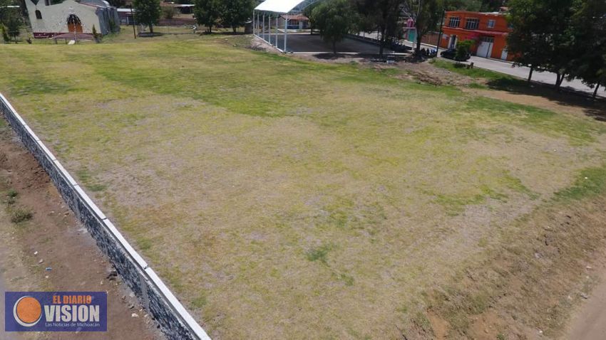Cancha de fútbol en la comunidad de Chahueto, Coeneo será inaugurada en próximos días 