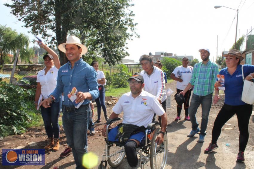 Cercanía y trabajo permanente, compromete Jonathan Sanata a morelianos