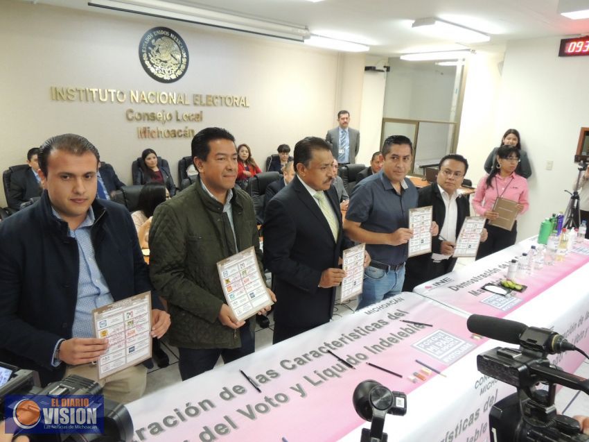 INE Michoacán probó el marcador del voto y del lápiz indeleble para la jornada electoral