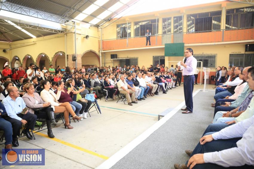 Recorre Gobernador Secundaria que será rehabilitada en Puruándiro 