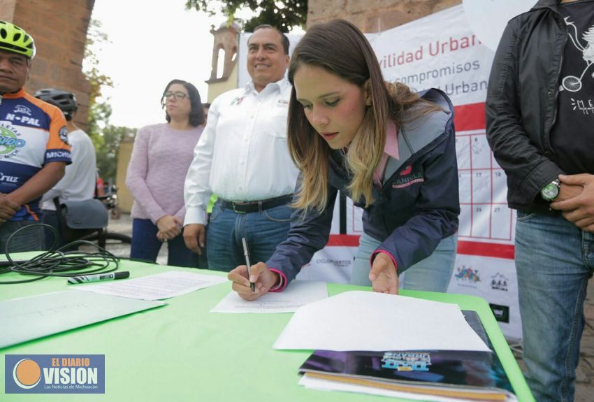 Seguridad para usuarios de bicicletas en Morelia compromete Daniela de los Santos Torres