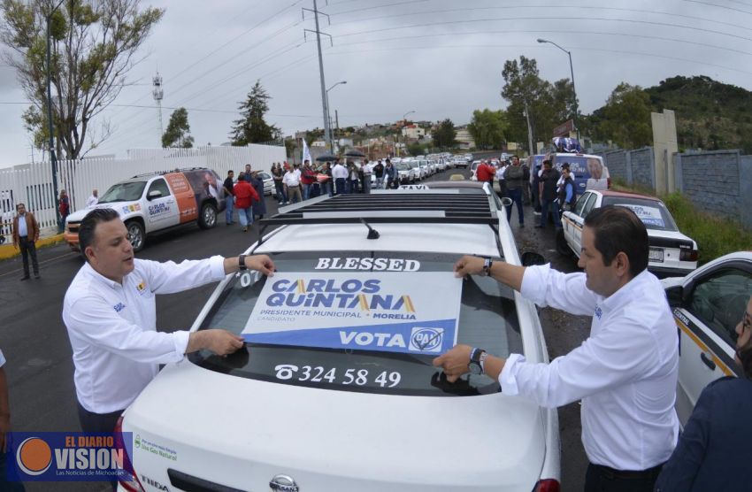 Transportistas refrendan su apoyo a Carlos Quintana para la alcaldía de Morelia