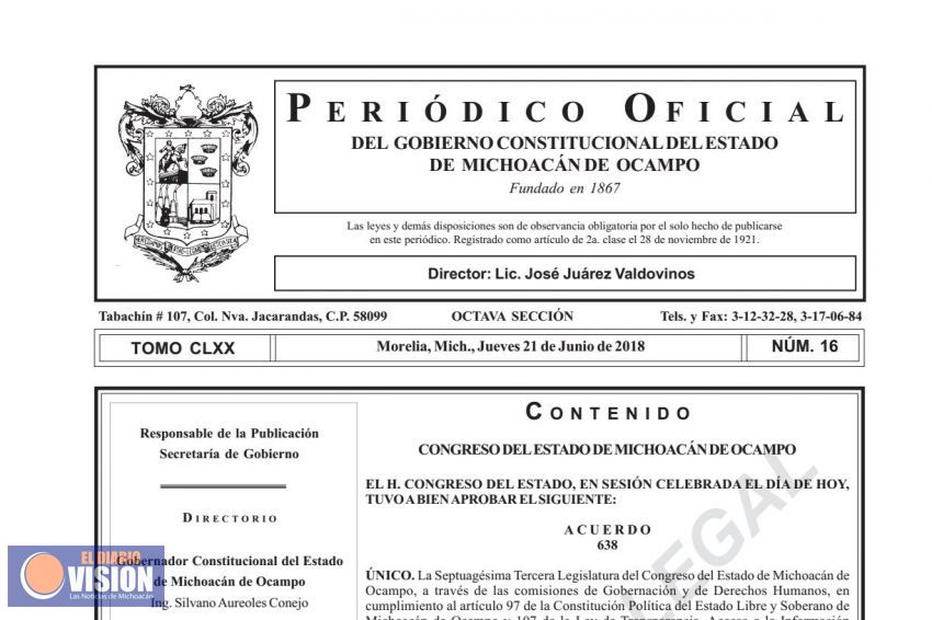 Publicada en el Periódico Oficial, convocatoria para elegir comisionado del Imaip