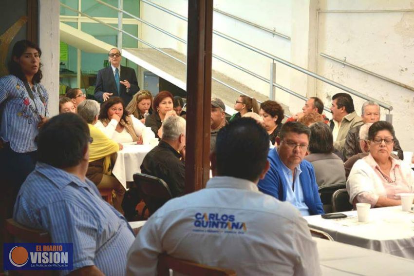 Compromete Carlos Quintana rehabilitar las vialidades destrozadas de Morelia