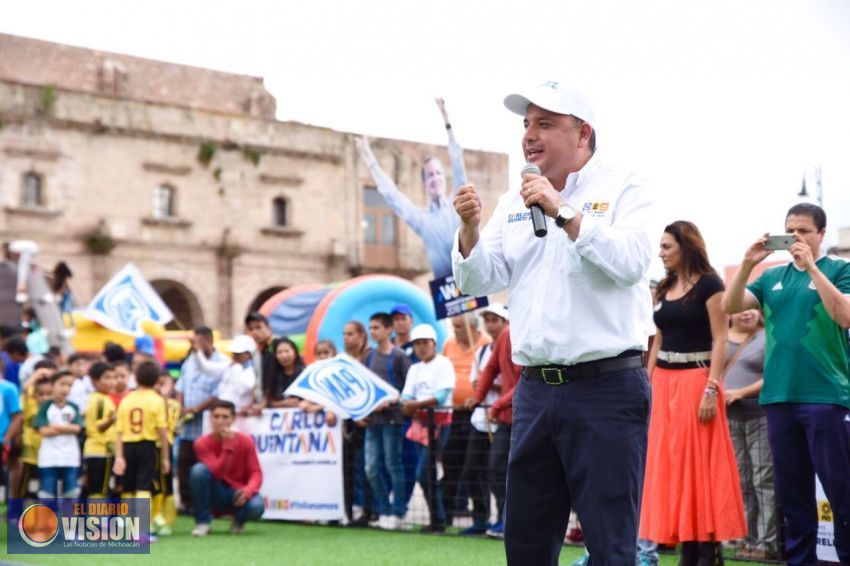 Carlos Quintana brindará mejores oportunidades a los jóvenes y niños con el deporte 