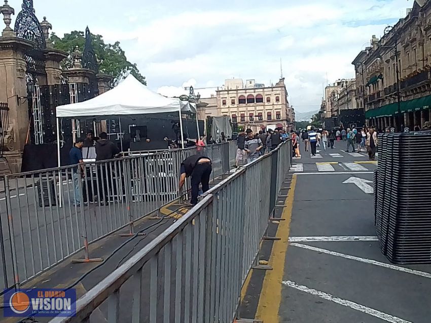 Todo listo para el cierre de campaña de AMLO en Michoacán 