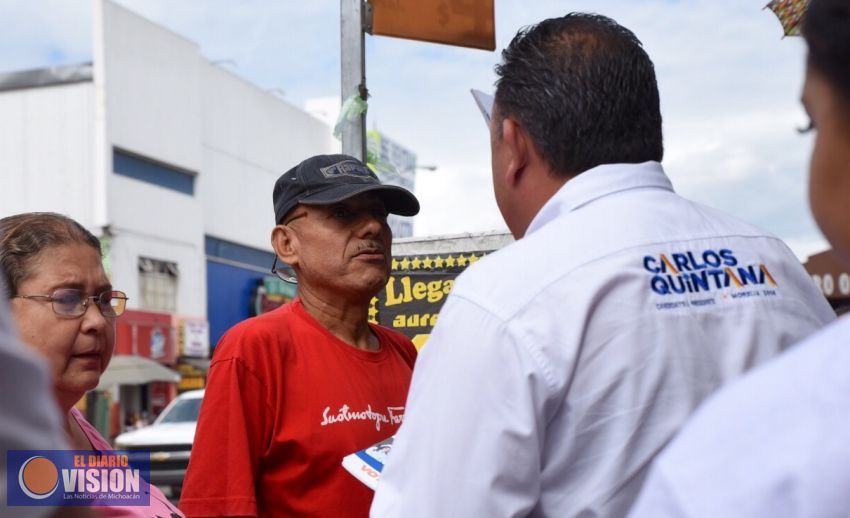 A los morelianos ya no los engañan, votarán  por el proyecto que representamos: Carlos Quintana 